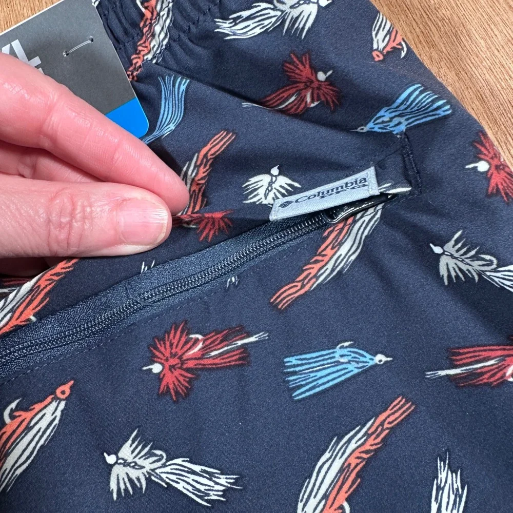 Columbia PFG Rambler Printed Water Shorts Mens XL 6 Omni Shade NWT Fishing